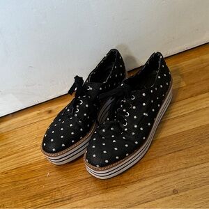 Zara Basic Polka Dot Platform Shoes